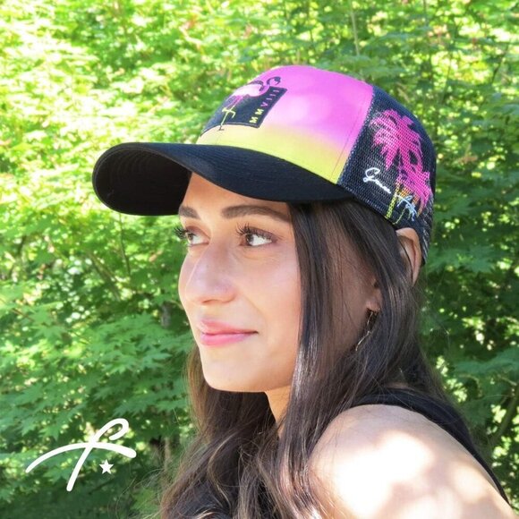 ✨ Grace Folly Baseball Cap Women Black Beach Trucker Snapback Summer Mesh Hats - Picture 2 of 7